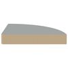 vidaXL Ράφια Τοίχου Γωνιακά 2 τεμ. Γκρι 25x25x3,8 εκ. MDF