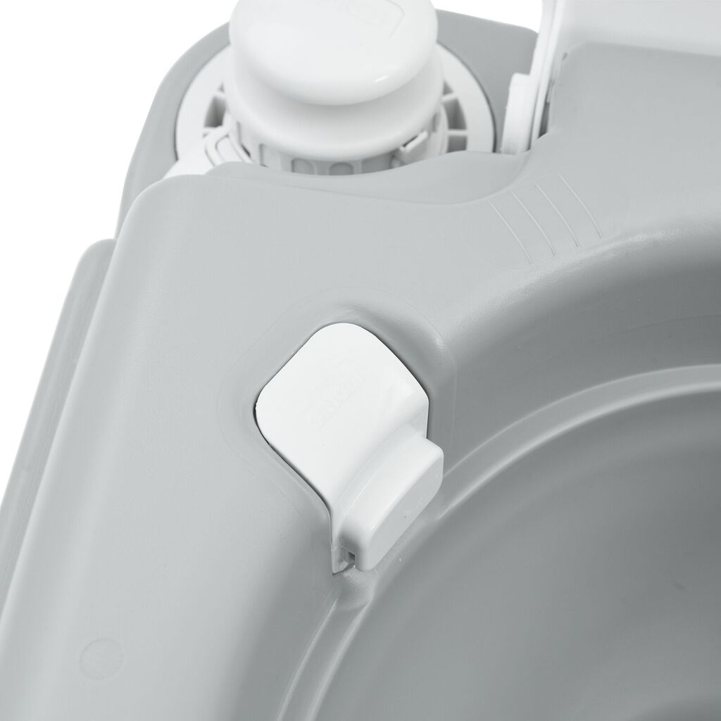 vidaXL Φορητή Τουαλέτα Κάμπινγκ Γκρι 10L Φρέσκο Νερό και 10L Δεξαμενή Αποβλήτων