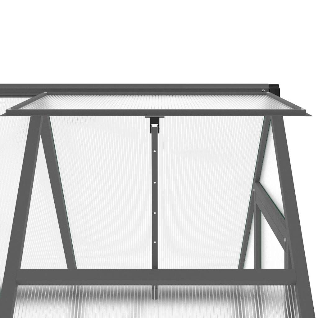 vidaXL Θερμοκήπιο με Πλαίσιο Βάσης Ανθρακί 169x114x202 εκ. Αλουμίνιο