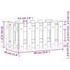 vidaXL Ζαρντινιέρα με Σχέδιο Φράχτη Λευκή 60 x 30 x 30 εκ. Μασίφ Πεύκο