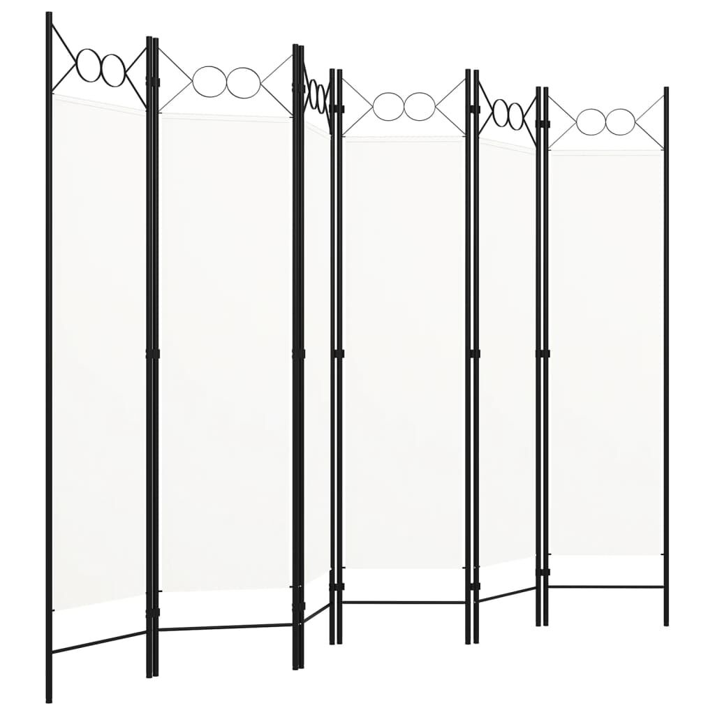 vidaXL Διαχωριστικό Δωματίου με 6 Πάνελ Λευκό 240 x 180 εκ.