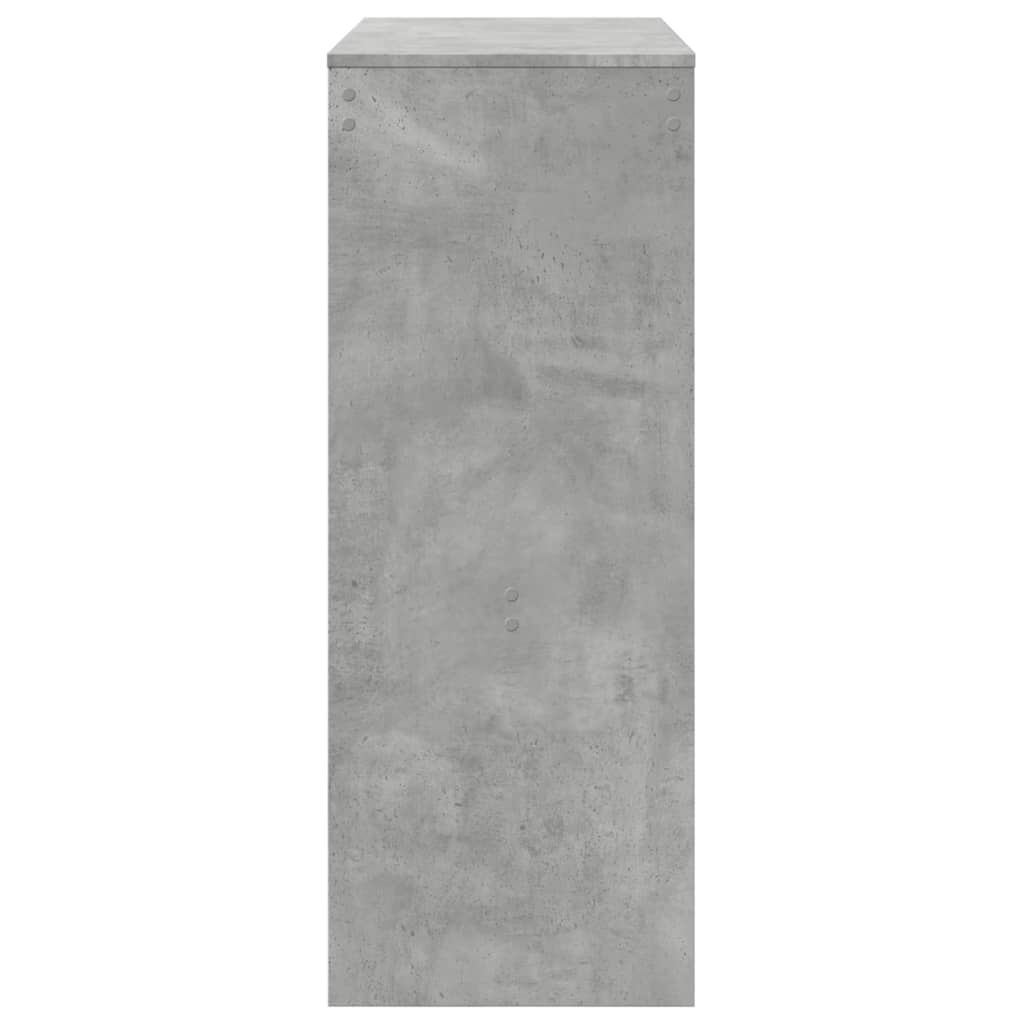 vidaXL Τραπέζι Μπαρ με Ράφια Γκρι Σκυρ. 90x40x103,5 εκ Επεξεργ. Ξύλο