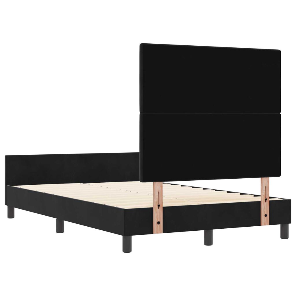 vidaXL Σκελετός Κρεβατιού με κεφαλάρι Μαύρο 120 x 190 cm Βελούδο