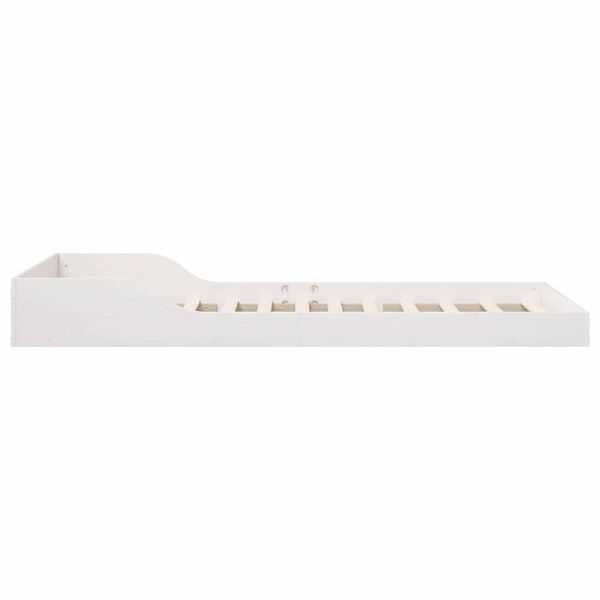 vidaXL Σκελετός Κρεβατιού Λευκό 90 x 200 cm Μασίφ ξύλο πεύκου