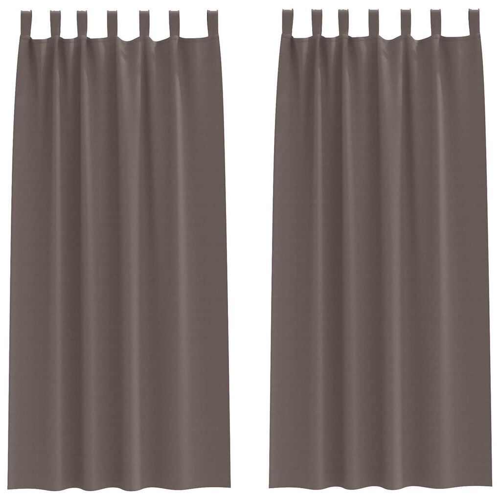 vidaXL Κουρτίνες 2 pcs Σκούρο καφέ Σκούρο καφέ 245 x 140 εκ.