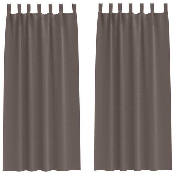 vidaXL Κουρτίνες 2 pcs Σκούρο καφέ Σκούρο καφέ 245 x 140 εκ.