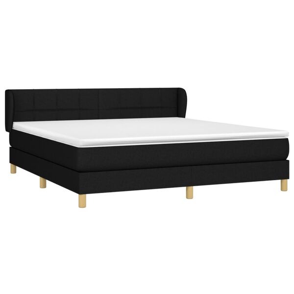vidaXL &Kappa;&rho;&epsilon;&beta;ά&tau;&iota; Boxspring &mu;&epsilon; &Sigma;&tau;&rho;ώ&mu;&alpha; &Mu;&alpha;ύ&rho;&omicron; 160x200 &epsilon;&kappa;. &Upsilon;&phi;&alpha;&sigma;&mu;ά&tau;&iota;&nu;&omicron;