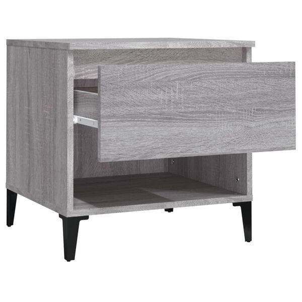 vidaXL Βοηθητικά Τραπέζια 2 τεμ. Γκρι Sonoma 50x46x50 εκ. Επεξ. Ξύλο