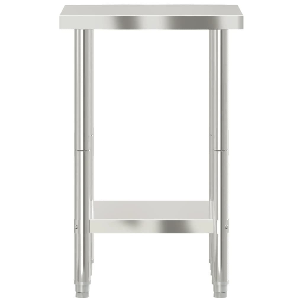 vidaXL Πάγκος Εργασίας Κουζίνας 55x55x85 εκ. από Ανοξείδωτο Ατσάλι