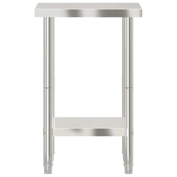 vidaXL Πάγκος Εργασίας Κουζίνας 55x55x85 εκ. από Ανοξείδωτο Ατσάλι