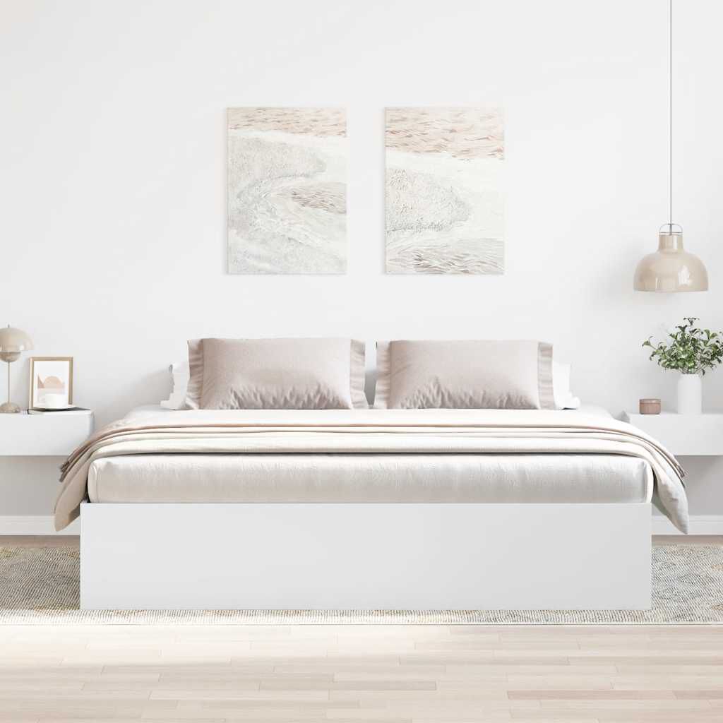 vidaXL Πλαίσιο Κρεβατιού Λευκό 180 x 200 εκ. Super King