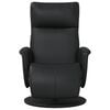 vidaXL Πολυθρόνα Ανακλινόμενη με Υποπόδιο Μαύρη από Συνθετικό Δέρμα