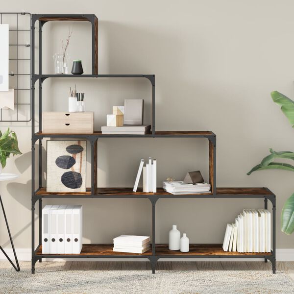 vidaXL &Beta;&iota;&beta;&lambda;&iota;&omicron;&theta;ή&kappa;&eta; &Sigma;&kappa;ά&lambda;&alpha; 4 &Rho;ά&phi;&iota;&alpha; &Kappa;&alpha;&pi;&nu;. &Delta;&rho;&upsilon;&sigmaf; 139x33,5x149 &epsilon;&kappa;. &Epsilon;&pi;&epsilon;&xi;. &Xi;ύ&lambda;&omicron;