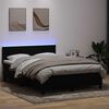 vidaXL &Kappa;&rho;&epsilon;&beta;ά&tau;&iota; Boxspring &mu;&epsilon; &Sigma;&tau;&rho;ώ&mu;&alpha; & LED &Mu;&alpha;ύ&rho;&omicron; 140x210 &epsilon;&kappa;. &Beta;&epsilon;&lambda;&omicron;ύ&delta;&iota;&nu;&omicron;