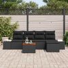 vidaXL Σετ Καναπέ Κήπου 6 pcs Μαύρο