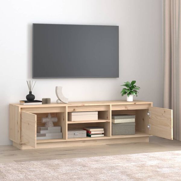 vidaXL Έπιπλο Τηλεόρασης 140 x 35 x 40 εκ. από Μασίφ Ξύλο Πεύκου