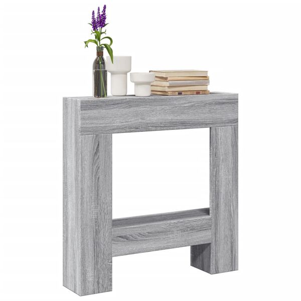 vidaXL Πλαίσιο Τζακιού Γκρι Sonoma 81x18x82 εκ. από Επεξ. Ξύλο