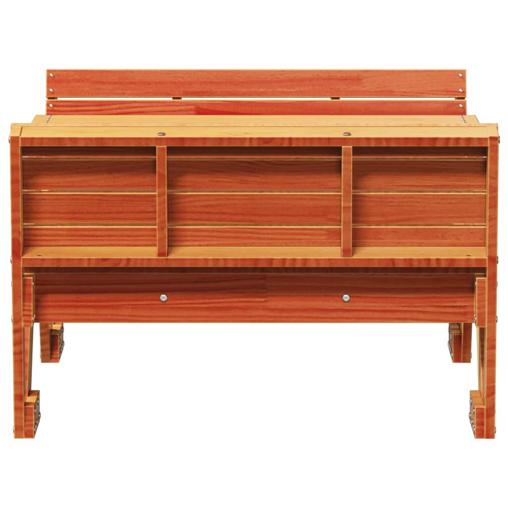 vidaXL Τραπέζι Πικνίκ για Παιδιά 88x122x58 εκ. Καφέ Μασίφ Ξύλο Πεύκου