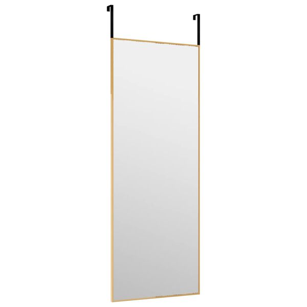 vidaXL Καθρέπτης Πόρτας Χρυσός 30 x 80 εκ. από Γυαλί και Αλουμίνιο