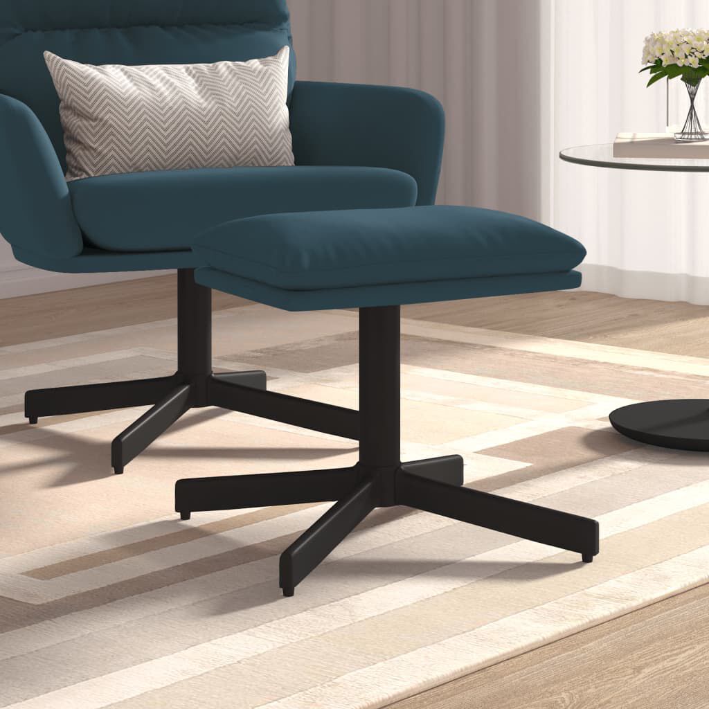 vidaXL Υποπόδιο Μπλε 60x60x36 εκ. Βελούδινο
