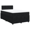 vidaXL Κρεβάτι Boxspring με Στρώμα Μαύρο 120 x 200 εκ. Βελούδινο