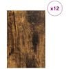 vidaXL Διακοσμητικά Πάνελ 12 pcs Καπνιστή δρυς 40 x 60 x 0.3 εκ.