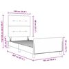 vidaXL Σκελετός Κρεβατιού Ανοιχτό γκρι 100 x 200 cm Βελούδο