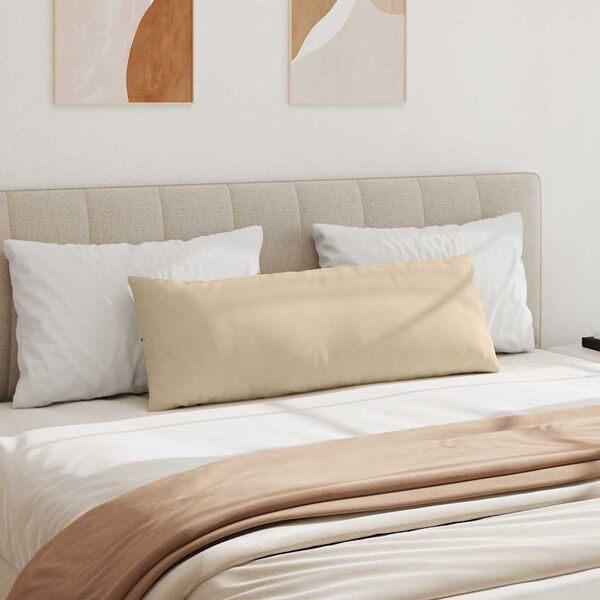 vidaXL Μαξιλάρι Καναπέ 2 pcs Κρεμ 120 x 40 cm ύφασμα