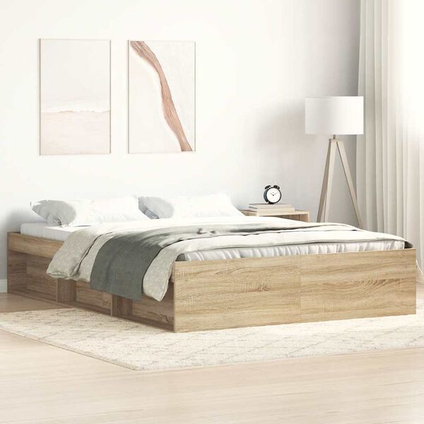 vidaXL Πλαίσιο Κρεβατιού Sonoma Δρυς 120x200 εκ.