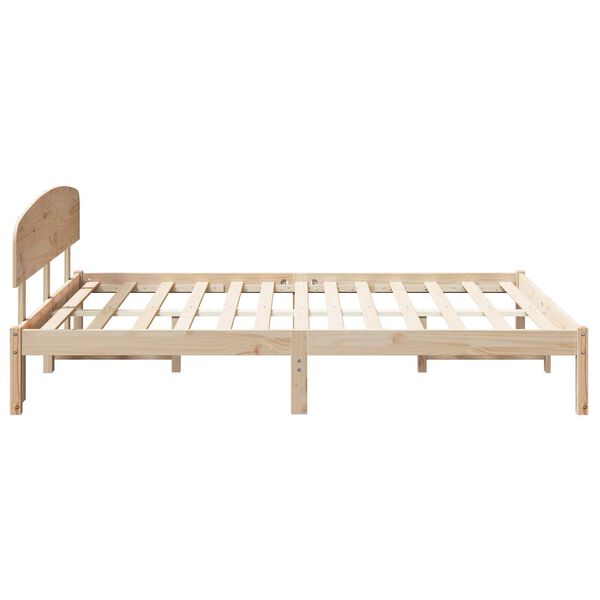 vidaXL Σκελετός Κρεβατιού Καφέ 140 x 200 cm Μασίφ ξύλο πεύκου