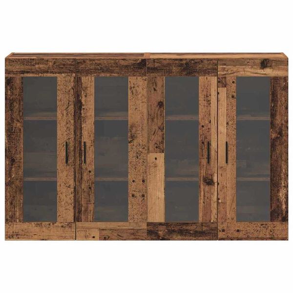 vidaXL Ντουλάπια Τοίχου 2 pcs Παλαιό ξύλο 69.5 x 34 x 90 εκ.