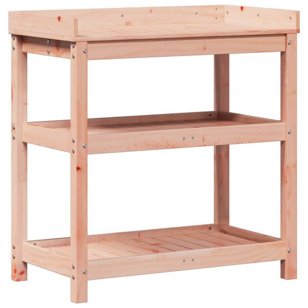 vidaXL Τραπέζι Κηπουρικής με Ράφια 82,5x45x86,5 εκ. Μασίφ Ψευδότσουγκα