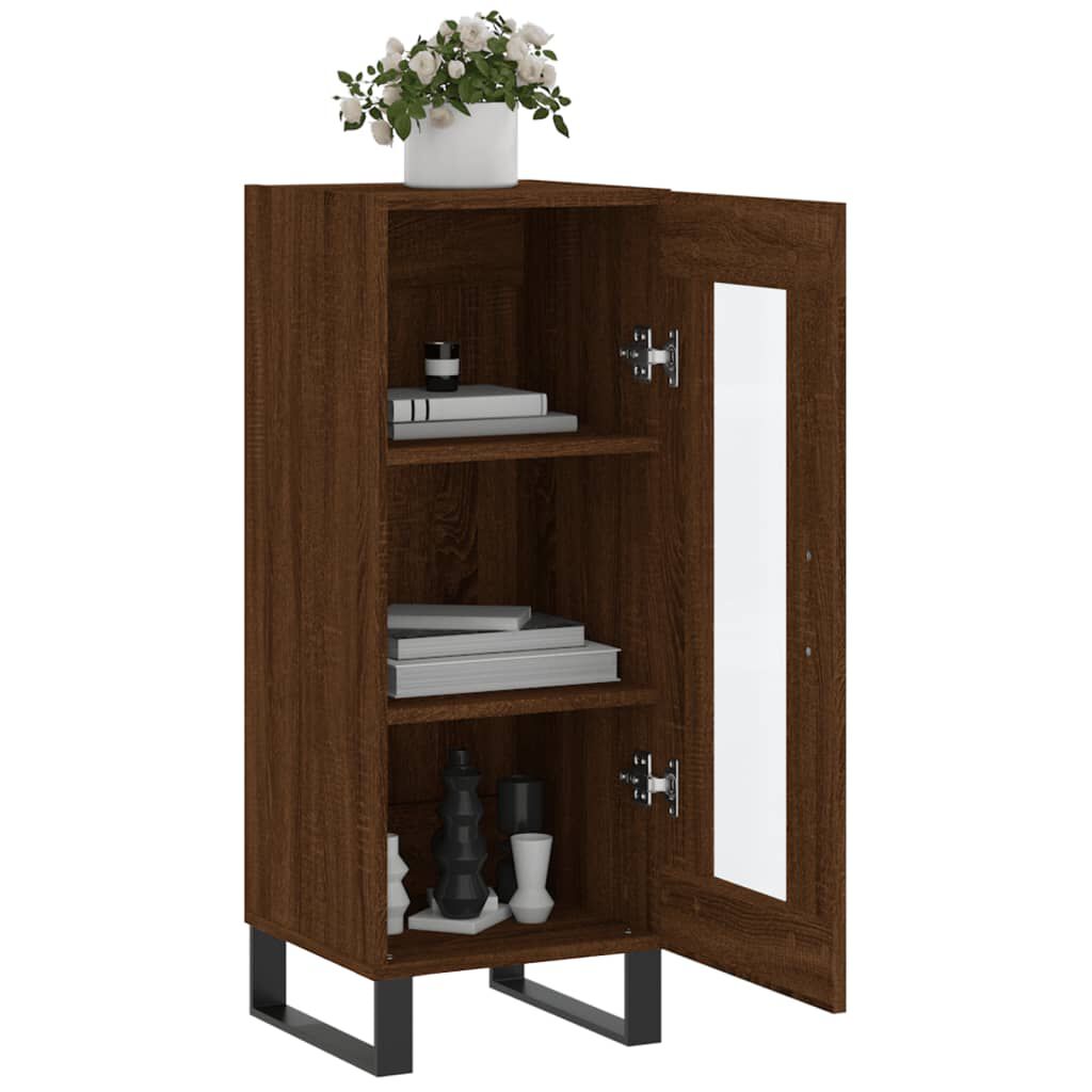 vidaXL Ντουλάπι Καφέ Δρυς 34,5 x 34 x 90 εκ. Επεξεργασμένο Ξύλο