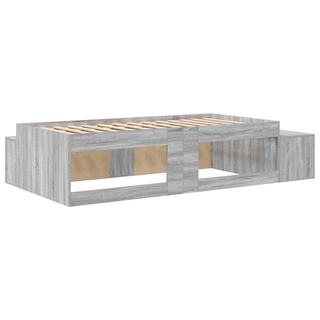 vidaXL Κρεβάτι Αποθήκευσης Γκρι Sonoma 75x190 εκ.