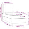 vidaXL Κρεβάτι Boxspring με Στρώμα & LED Σκ.Καφέ 100x200 εκ Υφασμάτινο
