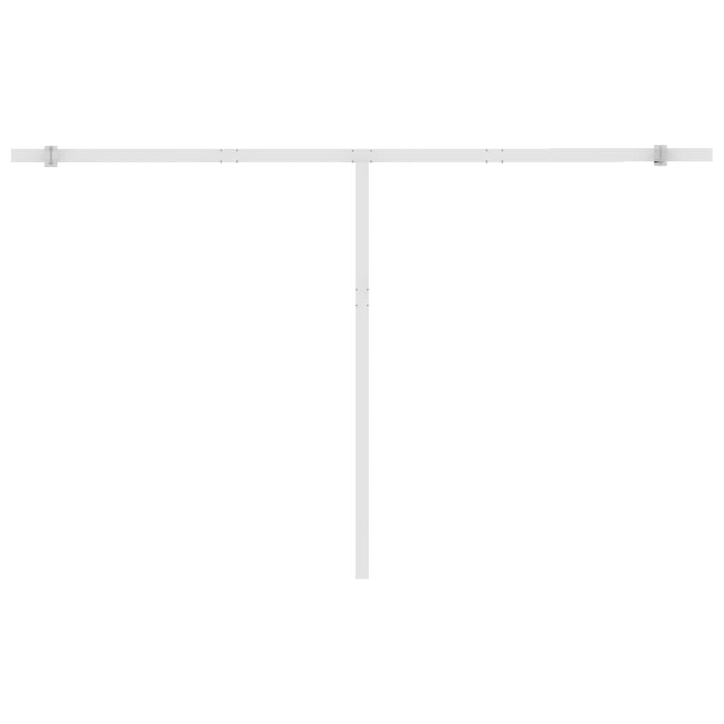 vidaXL Τέντα Συρόμενη Χειροκίνητη με LED Κρεμ 400 x 350 εκ.