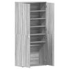 vidaXL Ντουλάπα Παπουτσιών Γκρι 80 x 39 x 180 εκ Επεξεργασμένο ξύλο