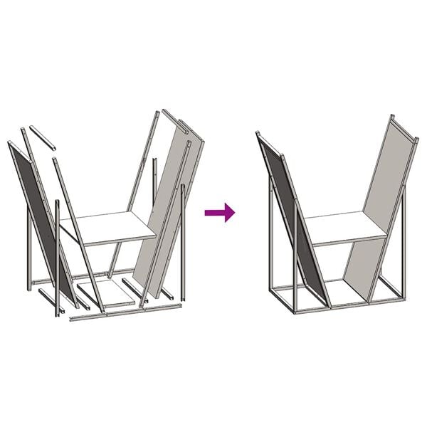 vidaXL Ράφι Καυσόξυλων 69,5x35x81 εκ. Χάλυβας ψυχρής έλασης