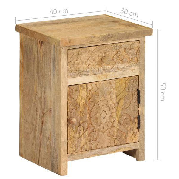 vidaXL Κομοδίνο 40 x 30 x 50 εκ. από Μασίφ Ξύλο Μάνγκο