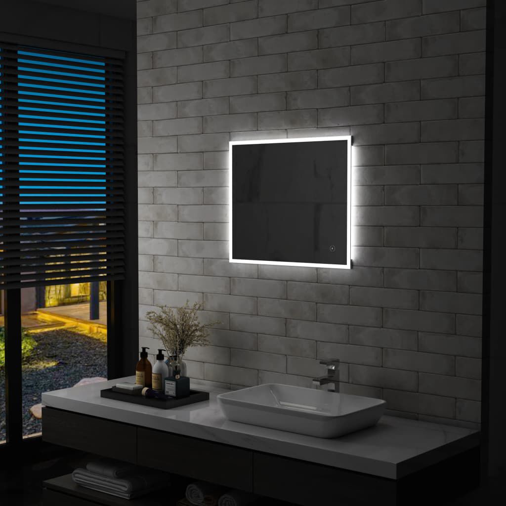 vidaXL Καθρέφτης Μπάνιου LED με Αισθητήρα Αφής 60 x 50 εκ.