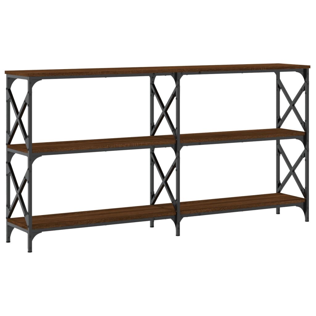 vidaXL Τραπέζι Κονσόλα Καφέ Δρυς 156x28x80,5 εκ. Επεξεργασμένο Ξύλο