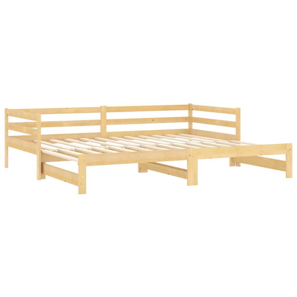 vidaXL Καναπές Κρεβάτι Συρόμενος 2x(90x200) εκ. από Μασίφ Ξύλο Πεύκου