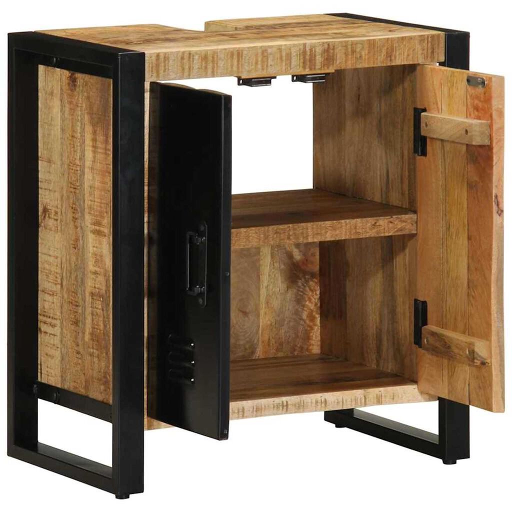 vidaXL Ντουλάπα Μπάνιου Καφέ 55 x 35 x 60 εκ. Μασίφ ξύλο μάνγκο