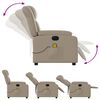 vidaXL Πολυθρόνα Μασάζ Ανακλ. Ηλεκτρική Καπουτσίνο από Συνθετικό Δέρμα