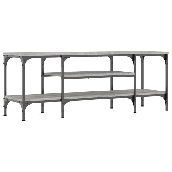 vidaXL Έπιπλο Τηλεόρασης Sonoma Γκρι 121x35x45 εκ. Επεξ. Ξύλο/Σίδερο