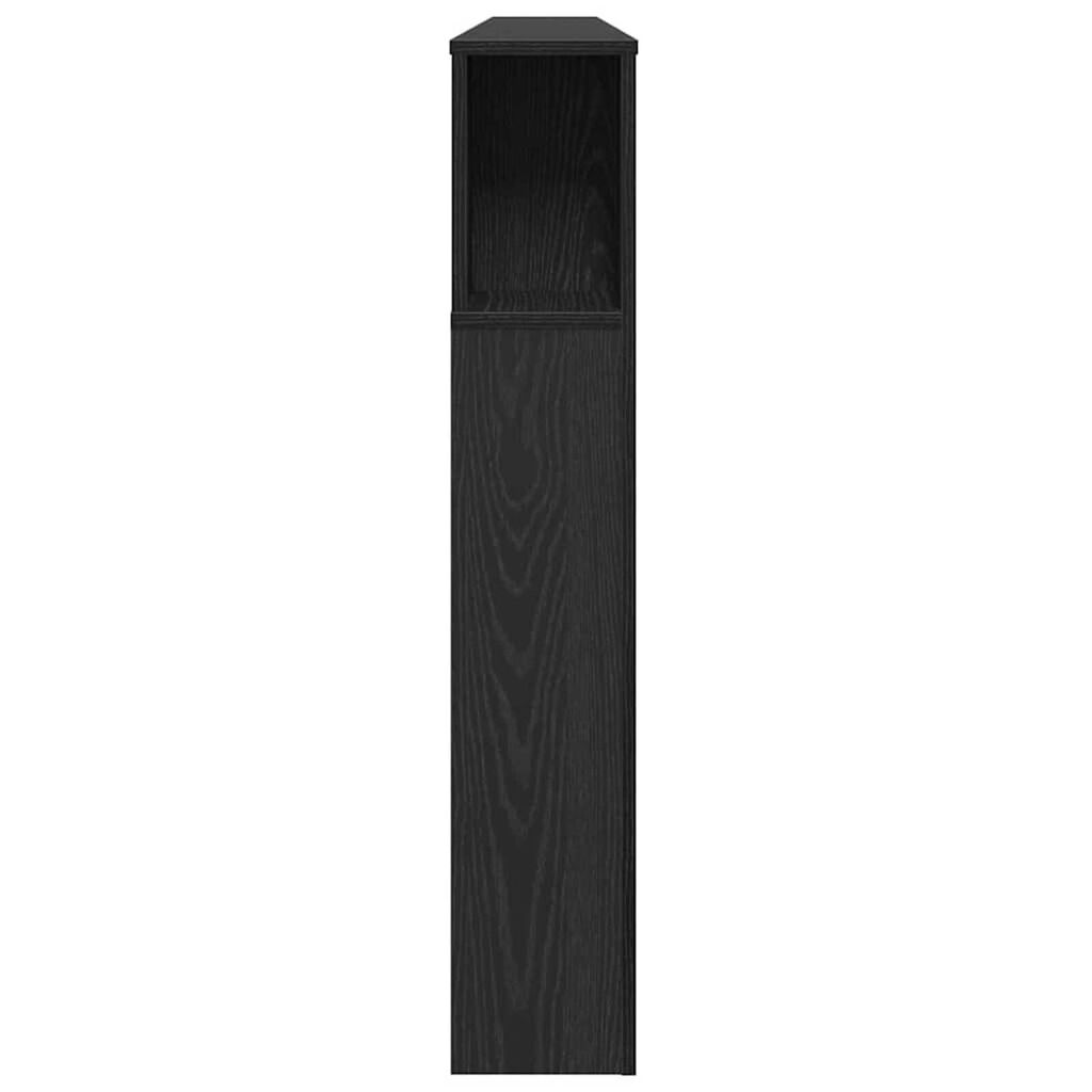 vidaXL Κρεβάτι με Κεφαλάρι Μαύρη δρυς 180 x 18.5 x 102.5 εκ.