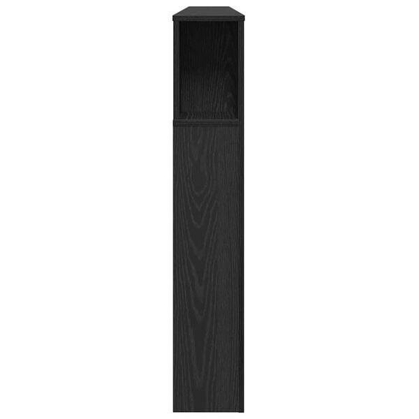 vidaXL Κρεβάτι με Κεφαλάρι Μαύρη δρυς 180 x 18.5 x 102.5 εκ.