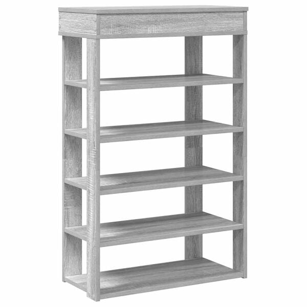 Ράφι παπουτσιών vidaXL Γκρι Sonoma 60x30x98 cm Κατασκευασμένο ξύλο