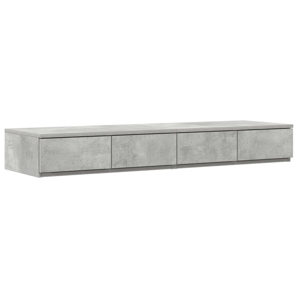 vidaXL Κομοδίνα Σκυρόδεμα Γκρι 120x36.5x16.5 εκ.