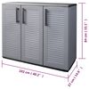 vidaXL Ντουλάπι Αποθήκ. Κήπου Γκρι/Μαύρο 102x37x84 εκ. Πολυπροπυλένιο